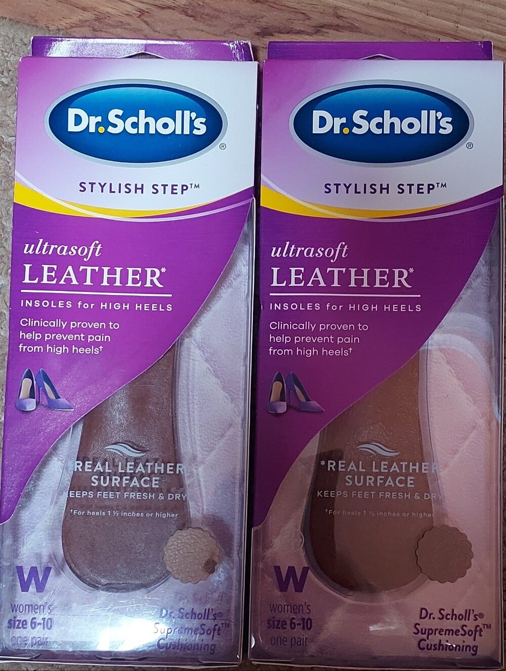 Dr Scholls Stylish Step Womens Ultrasoft Leather Insoles High Heels 6-10 New 2